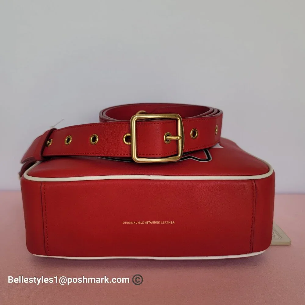 COACH Unisex 1941 Camera Glovetanned Leather with COACH Stamp Crossbody Bag⭐ - Picture 9 of 16